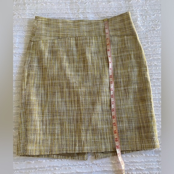 The Limited Yellow White Tan Pencil Skirt Size 6 - Picture 11 of 11